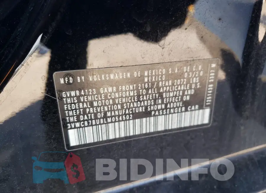 3VWCB7BU8LM054502 Photo# 12