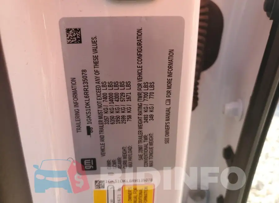 1GKS1DKL6RR135078 Photo# 14