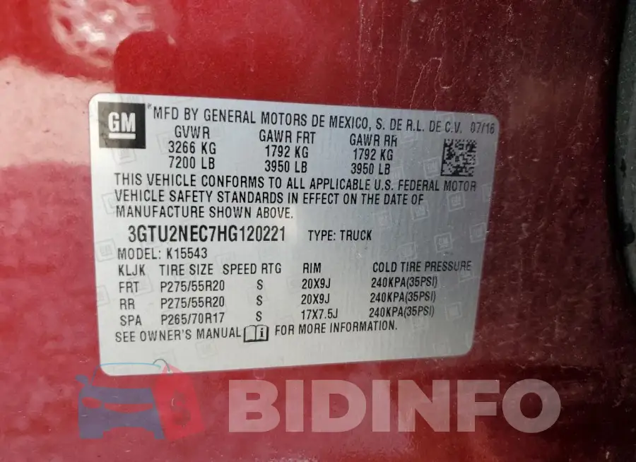 3GTU2NEC7HG120221 Photo# 12