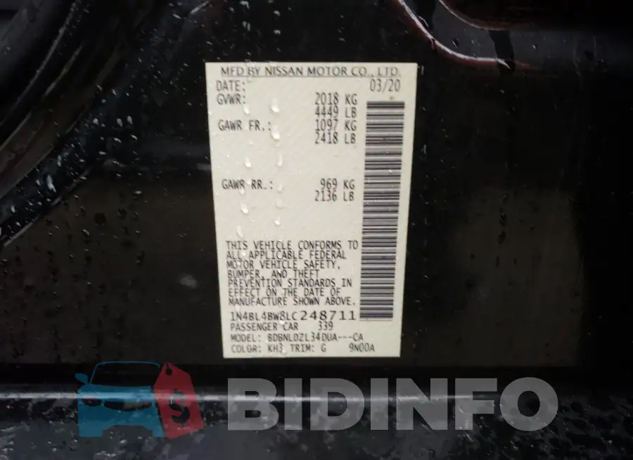 1N4BL4BW8LC248711 Photo# 12