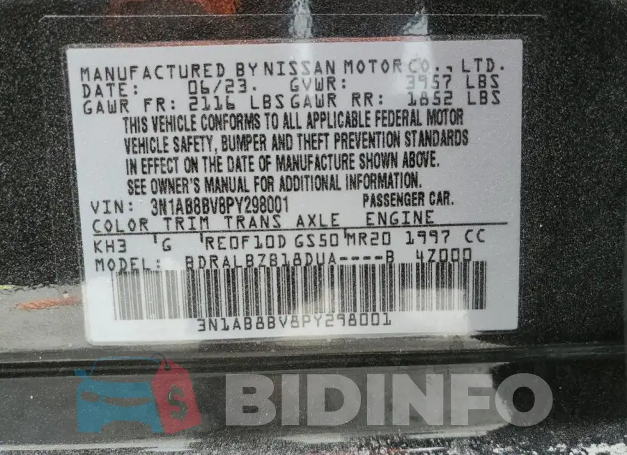 3N1AB8BV8PY298001 Photo# 12