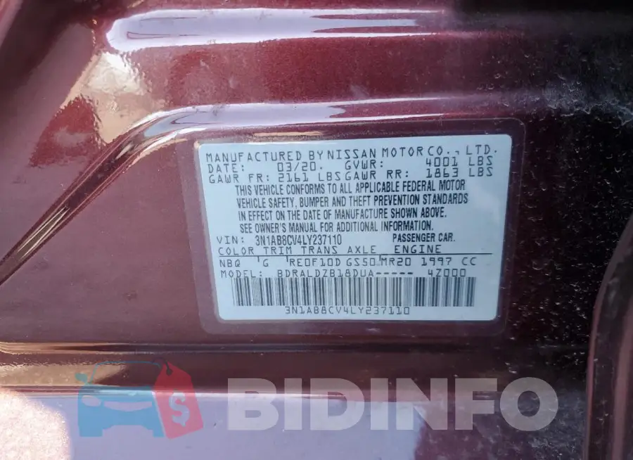 3N1AB8CV4LY237110 Photo# 12
