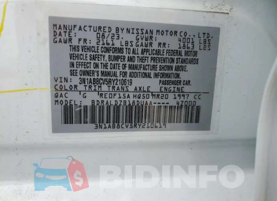 3N1AB8CV5RY210619 Photo# 12