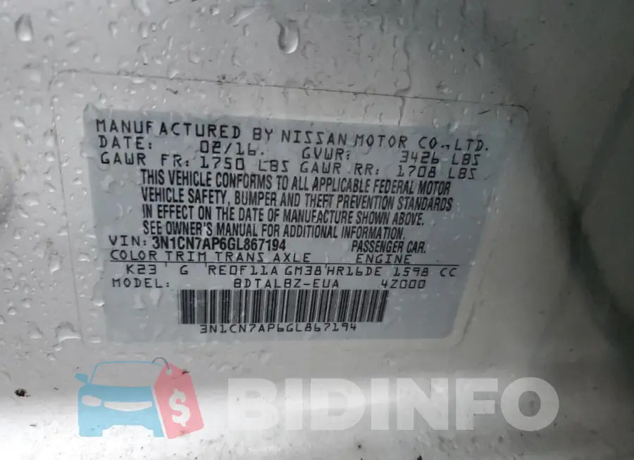 3N1CN7AP6GL867194 Photo# 12