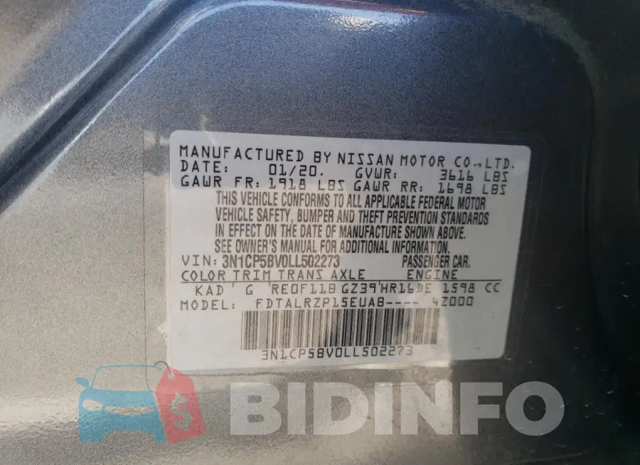 3N1CP5BV0LL502273 Photo# 12