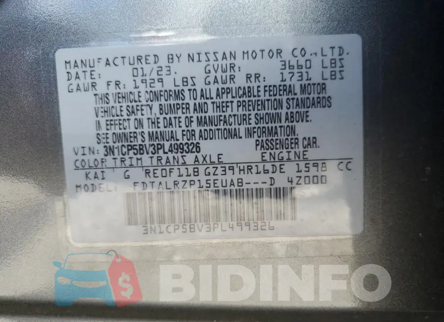 3N1CP5BV3PL499326 Photo# 12