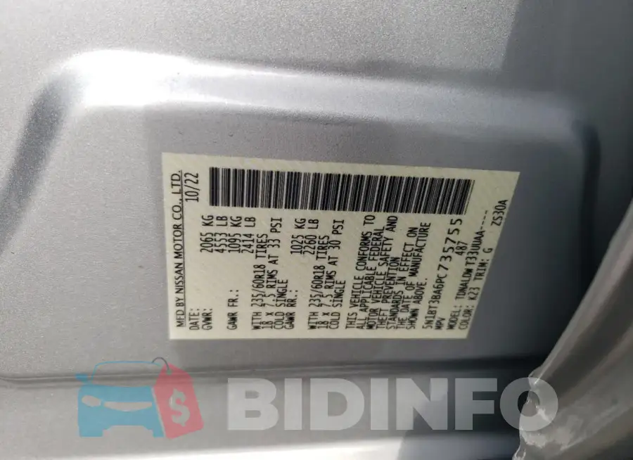 5N1BT3BA6PC735755 Photo# 13