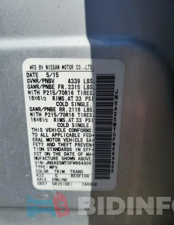 JN8AS5MT0FW664986 Photo# 12