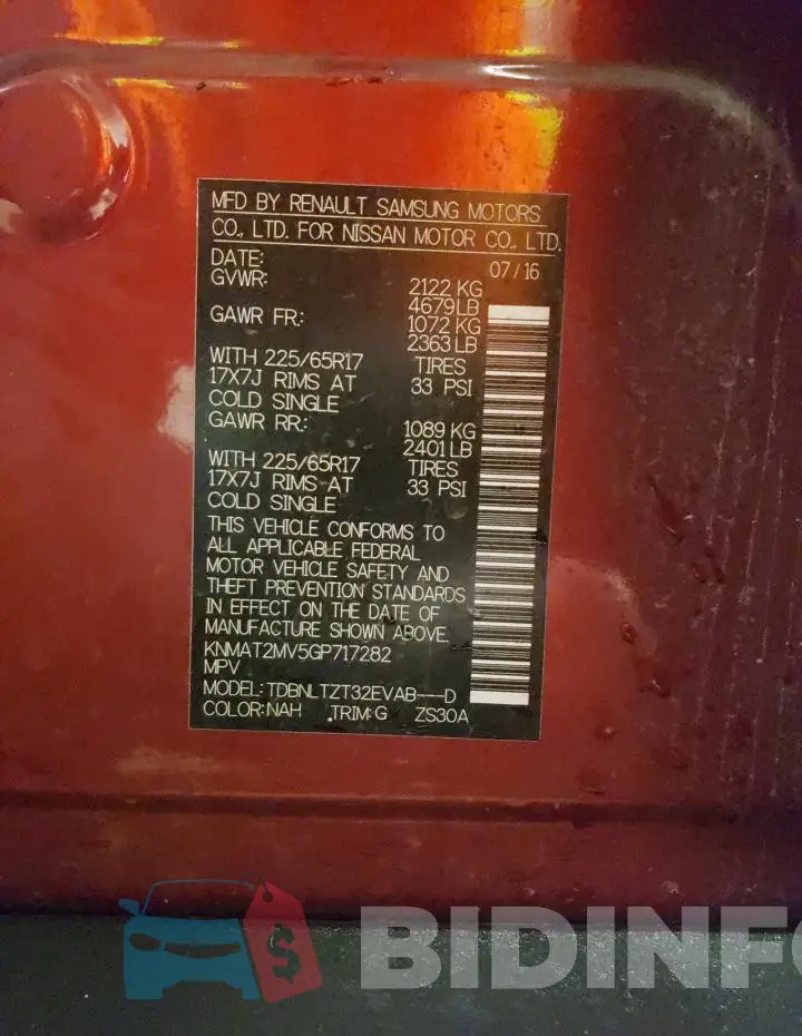 KNMAT2MV5GP717282 Photo# 13