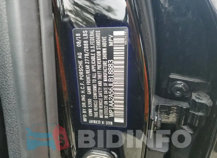 WP1AA2A56JLB18883 Photo# 13