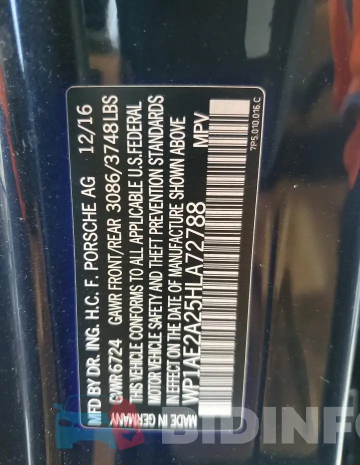 WP1AE2A25HLA72788 Photo# 12