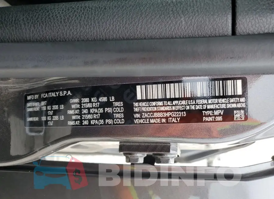 ZACCJBBB3HPG22313 Photo# 13