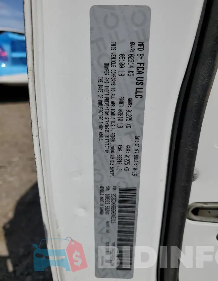 2C3CDXHG9GH346313 Photo# 12