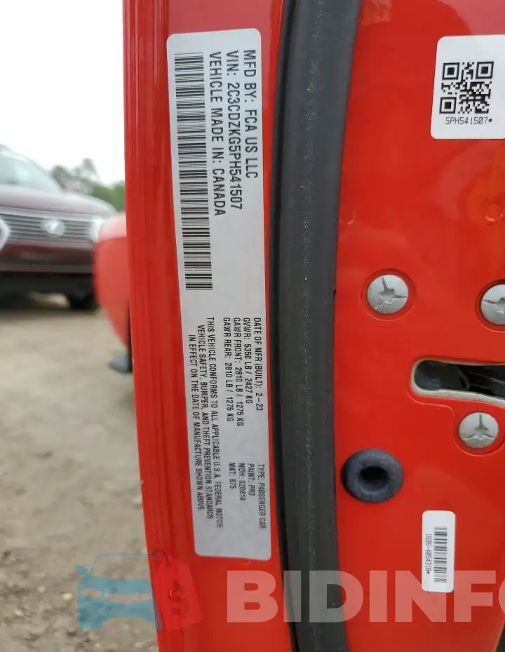 2C3CDZKG5PH541507 Photo# 12