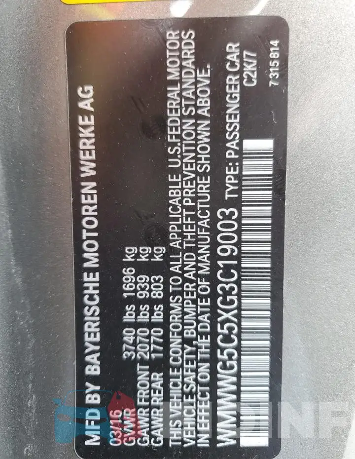 WMWWG5C5XG3C19003 Photo# 12