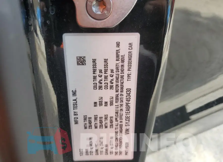 5YJ3E1EA6PF453430 Photo# 12