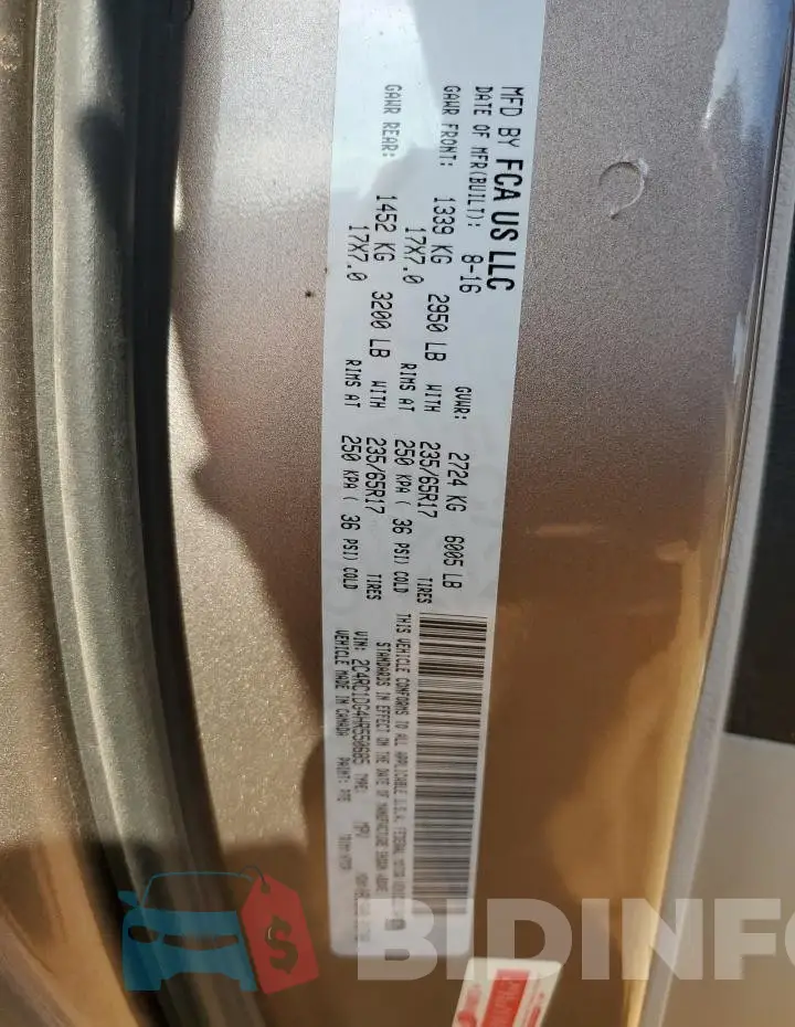 2C4RC1DG4HR550685 Photo# 12