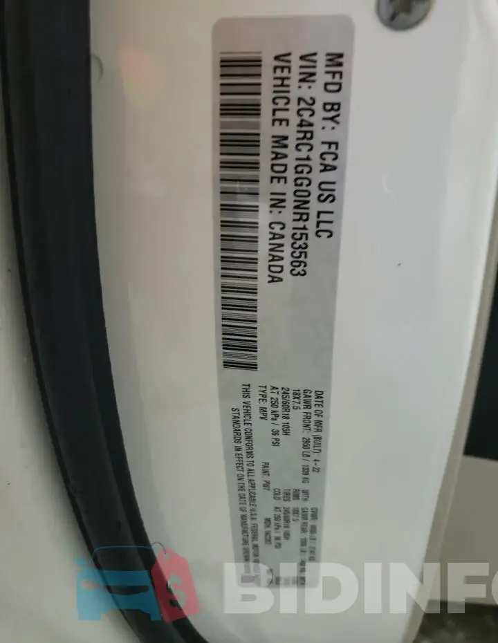 2C4RC1GG0NR153563 Photo# 13