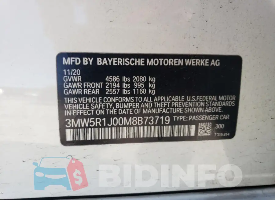 3MW5R1J00M8B73719 Photo# 12