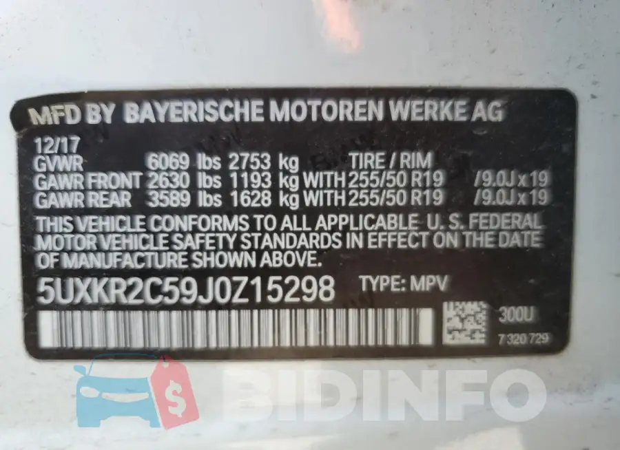 5UXKR2C59J0Z15298 Photo# 12