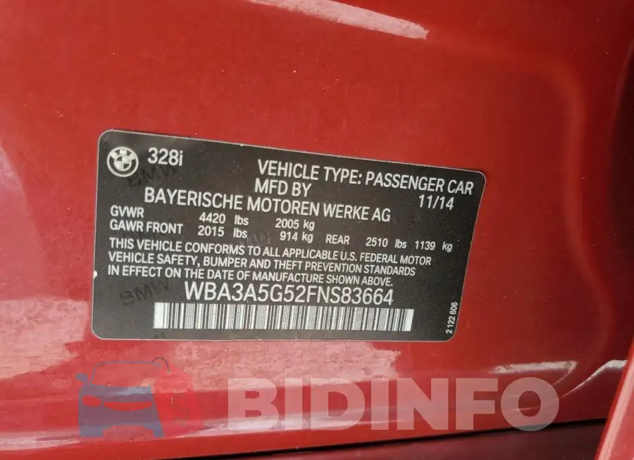 WBA3A5G52FNS83664 Photo# 12
