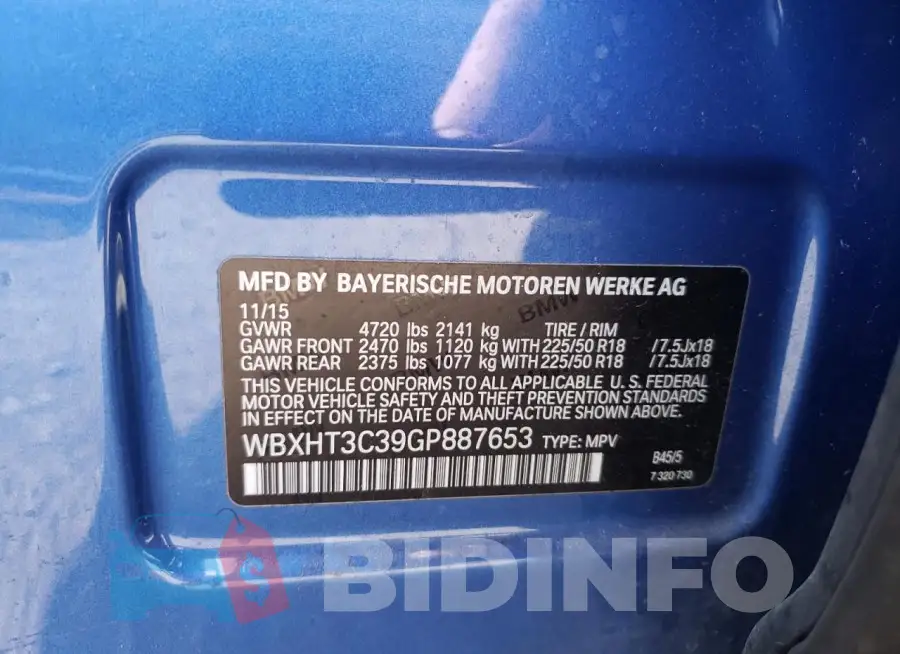 WBXHT3C39GP887653 Photo# 14