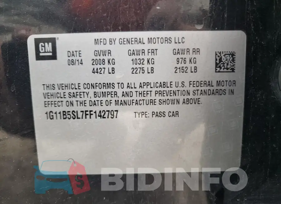 1G11B5SL7FF142797 Photo# 12