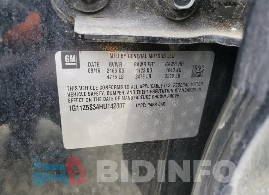 1G11Z5S34HU142007 Photo# 13
