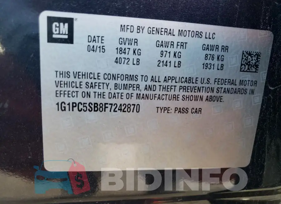 1G1PC5SB8F7242870 Photo# 12