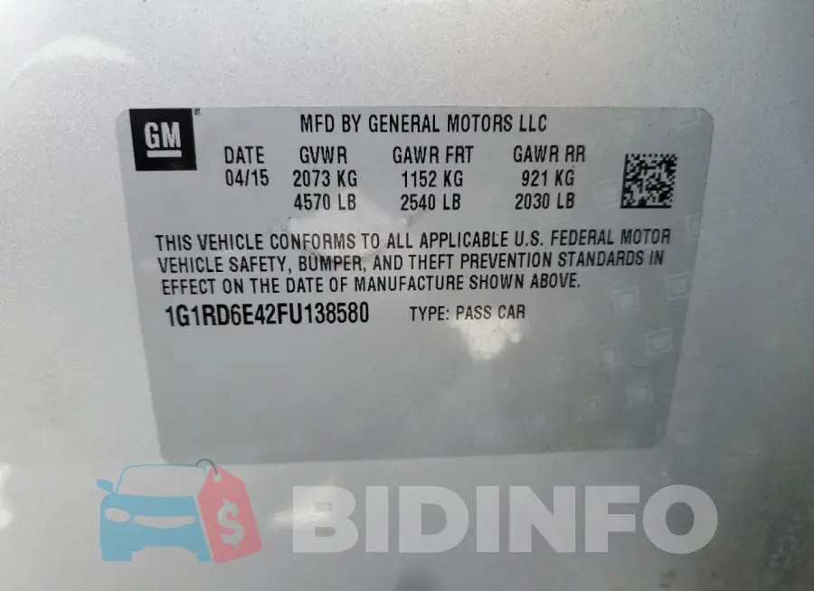 1G1RD6E42FU138580 Photo# 12