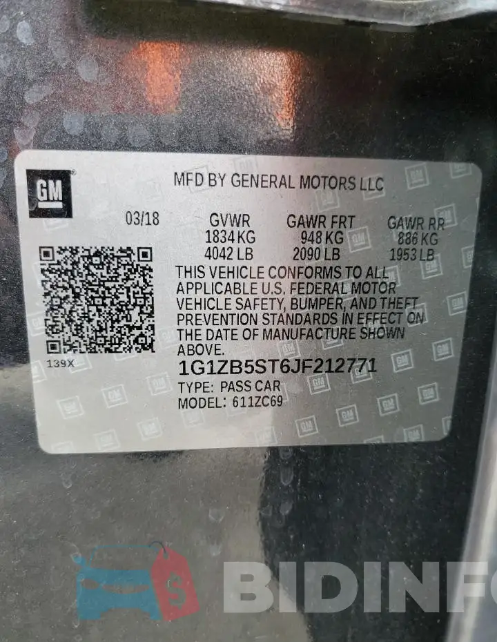 1G1ZB5ST6JF212771 Photo# 12