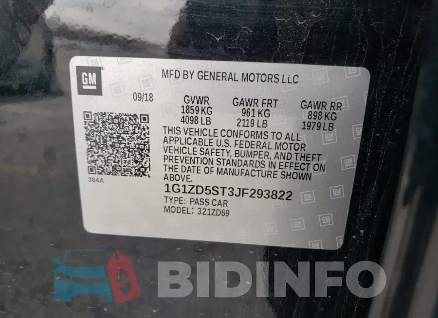 1G1ZD5ST3JF293822 Photo# 12
