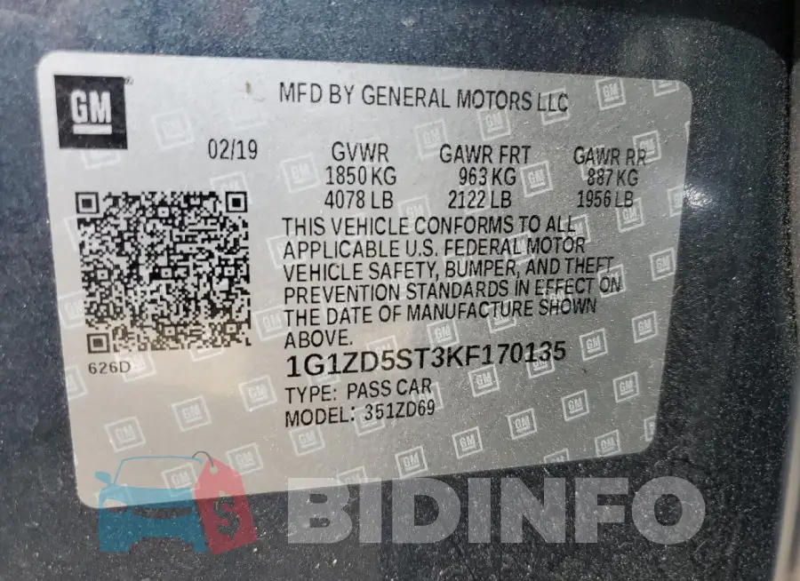 1G1ZD5ST3KF170135 Photo# 12