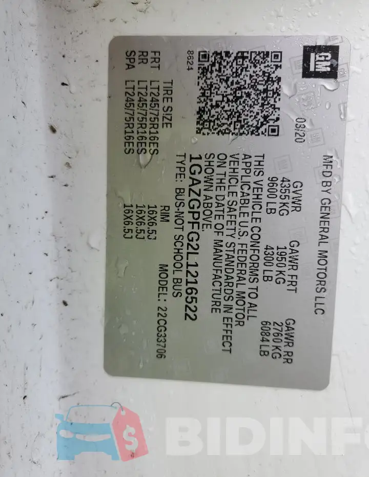 1GAZGPFG2L1216522 Photo# 13