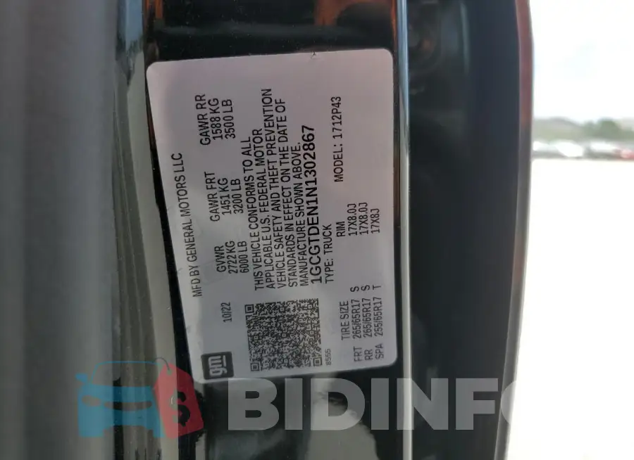 1GCGTDEN1N1302867 Photo# 12