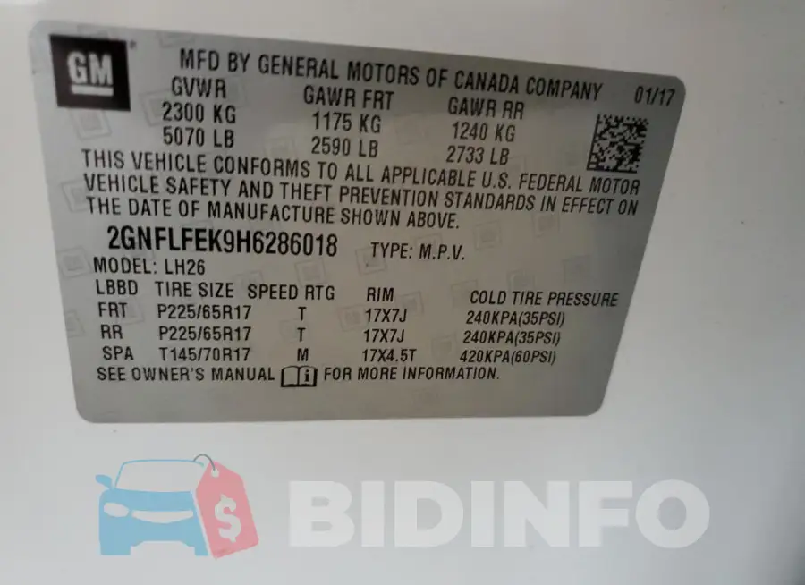 2GNFLFEK9H6286018 Photo# 13