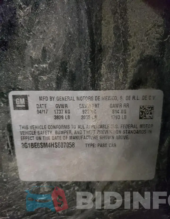 3G1BE6SM4HS607058 Photo# 12