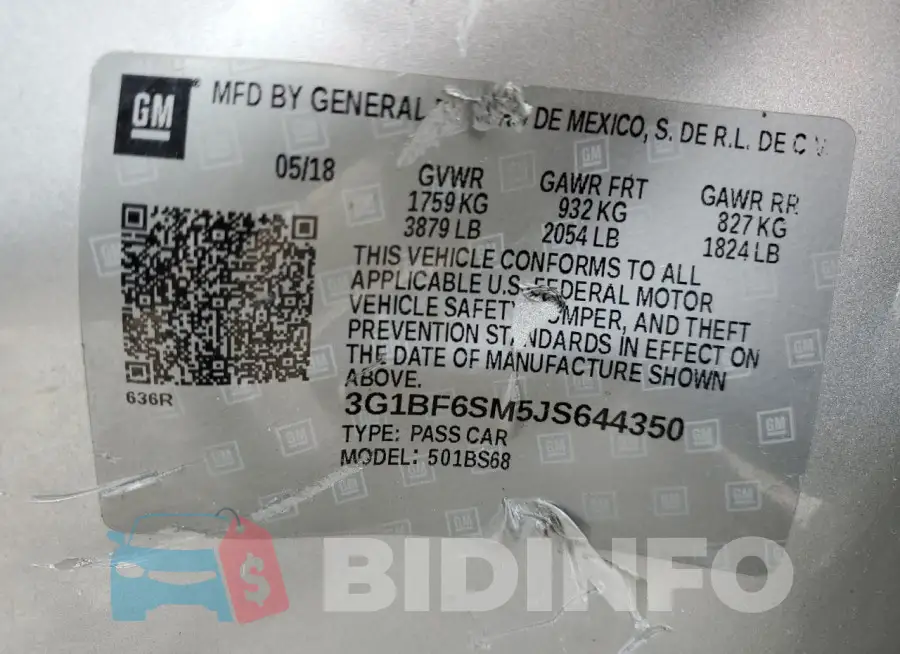 3G1BF6SM5JS644350 Photo# 12