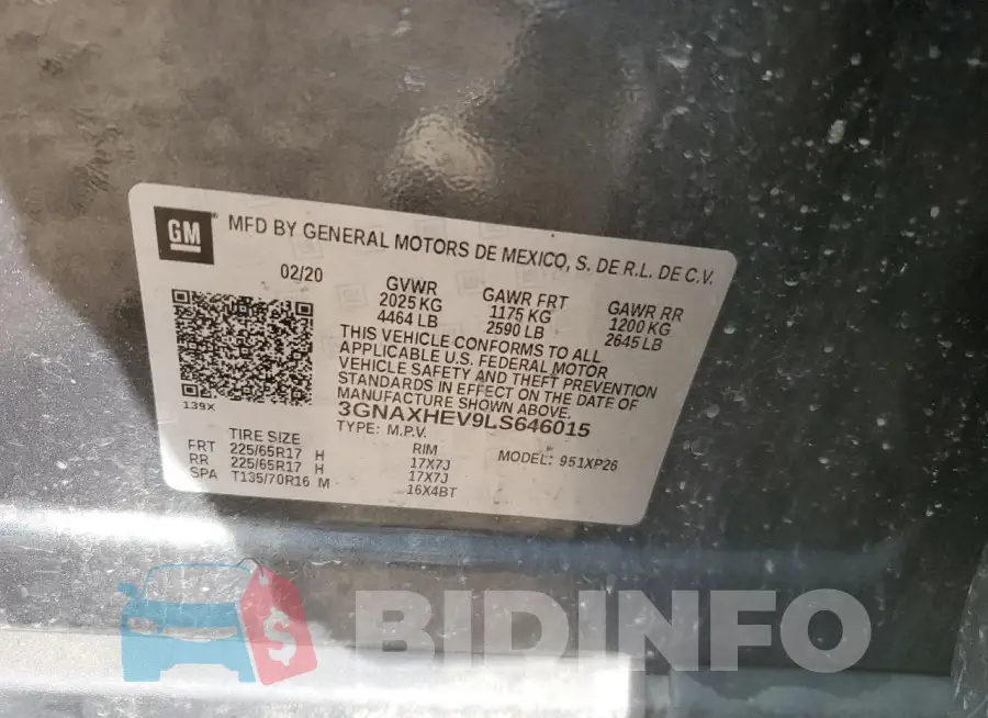 3GNAXHEV9LS646015 Photo# 12
