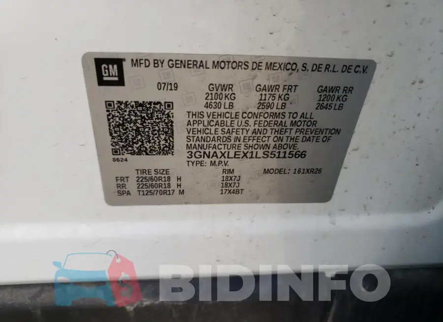 3GNAXLEX1LS511566 Photo# 13