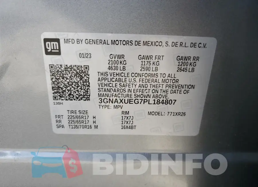 3GNAXUEG7PL184807 Photo# 14