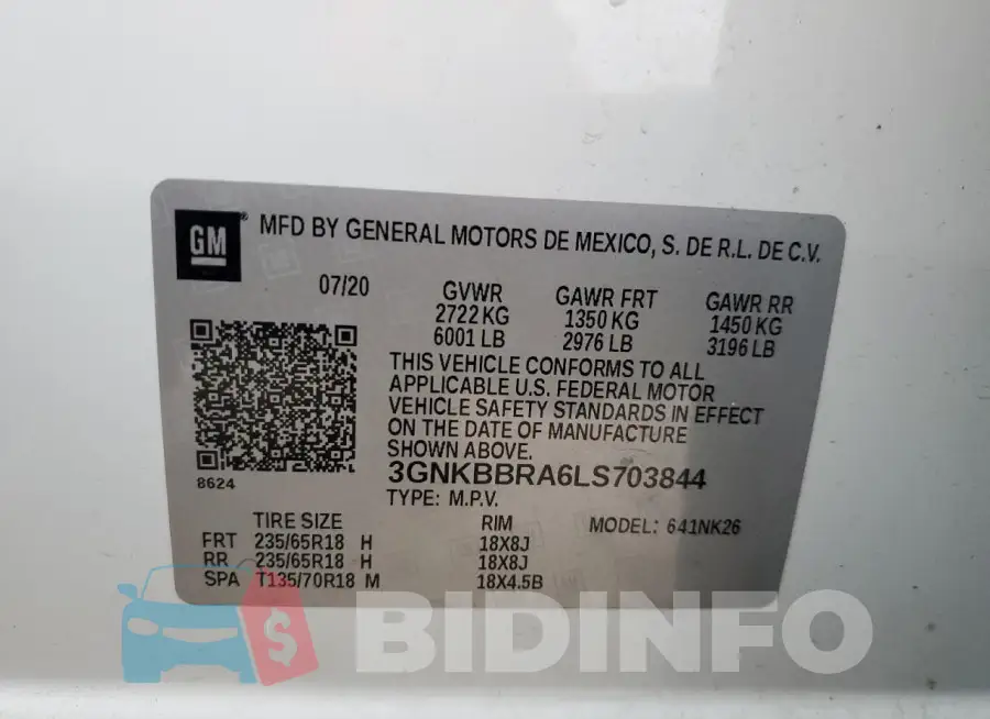 3GNKBBRA6LS703844 Photo# 12