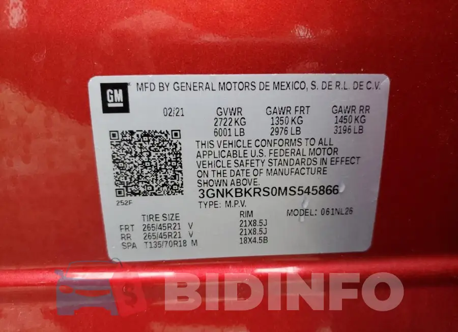 3GNKBKRS0MS545866 Photo# 13