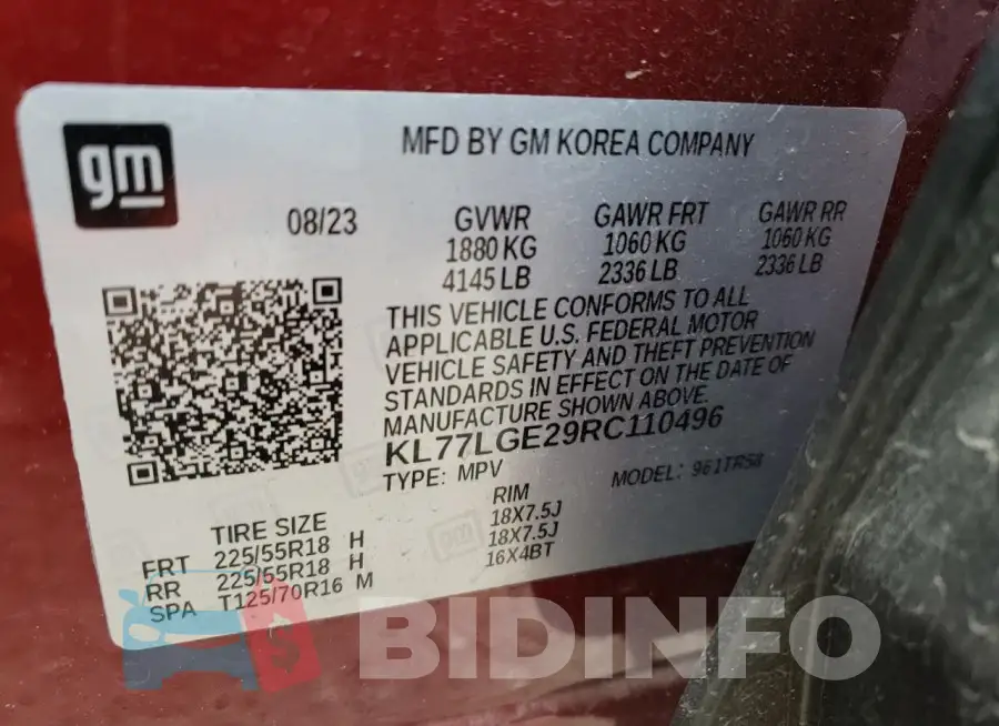 KL77LGE29RC110496 Photo# 12