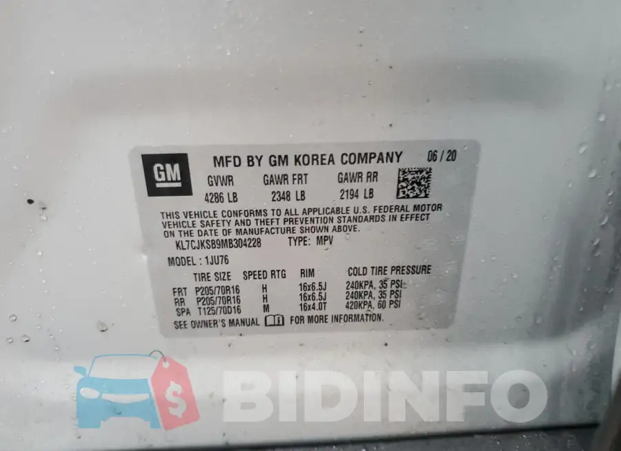 KL7CJKSB9MB304228 Photo# 12