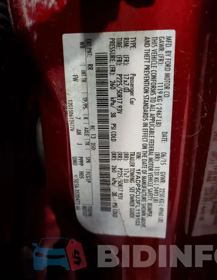 1FADP5CU3FL119103 Photo# 12