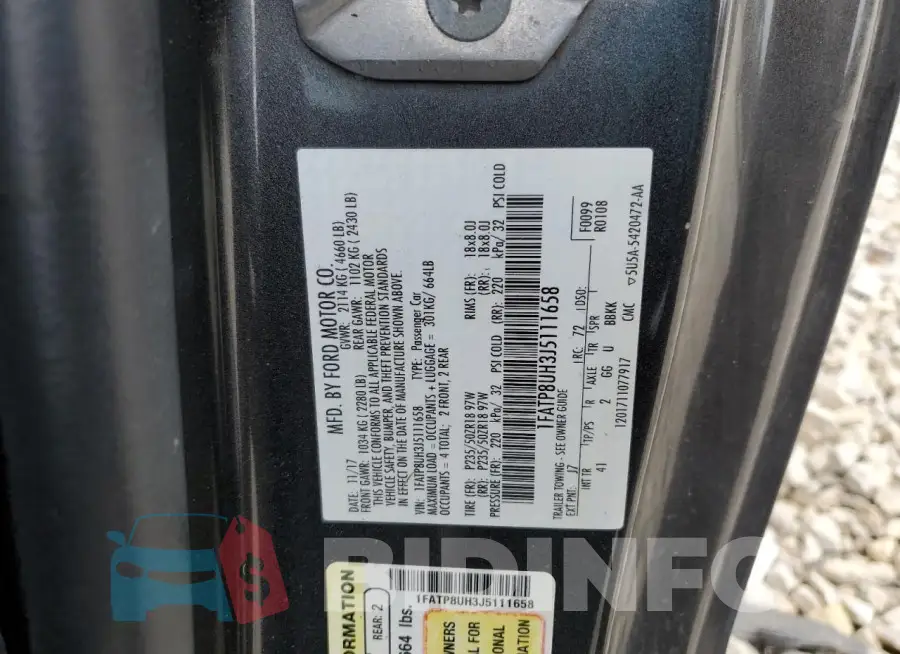 1FATP8UH3J5111658 Photo# 13