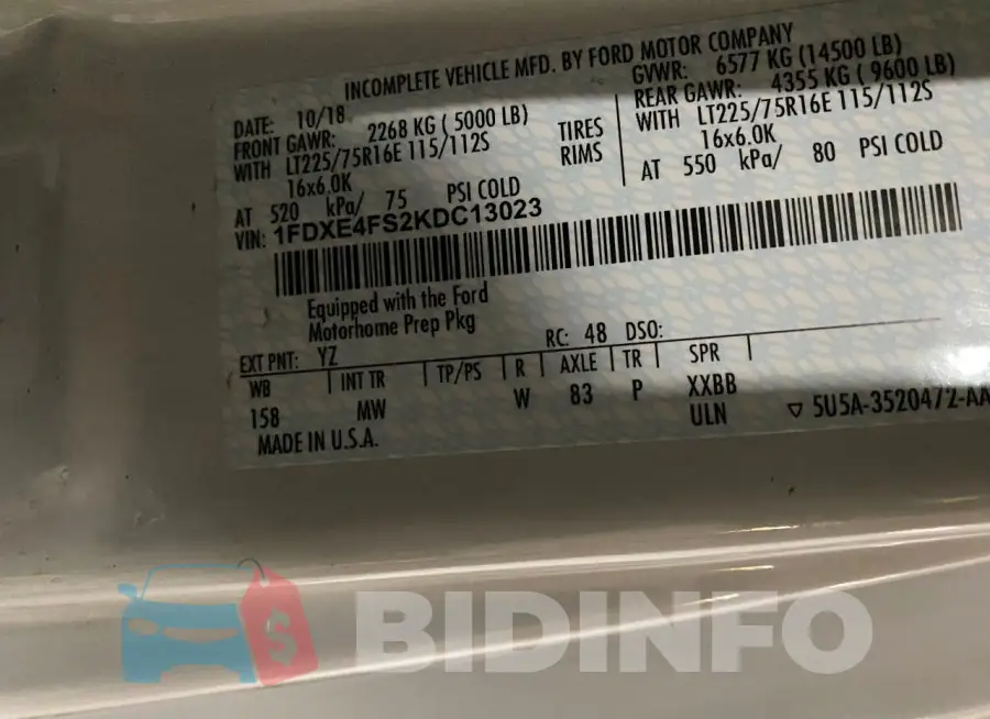 1FDXE4FS2KDC13023 Photo# 10