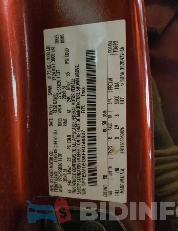 1FTEW1EG6FKD48527 Photo# 12