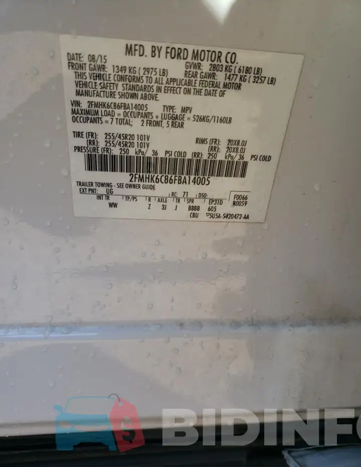 2FMHK6C86FBA14005 Photo# 12